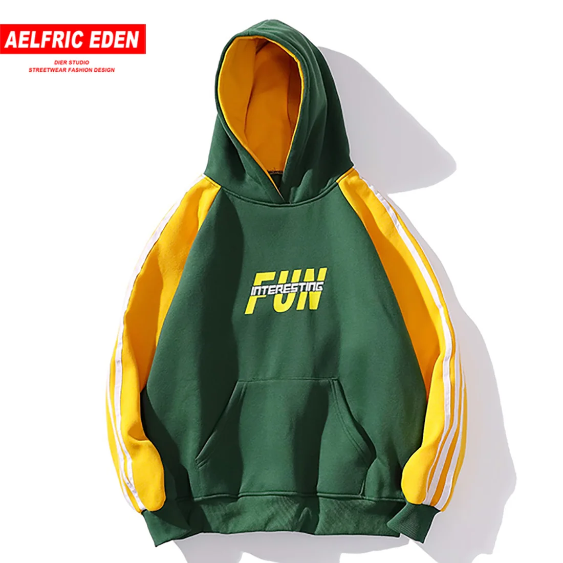 

Aelfric Eden Color Block Patchwork Printed Hoodies Mens 2019 Autumn Harajuku Hip Hop Casual Male Pullover Sweatshirts Streetwear