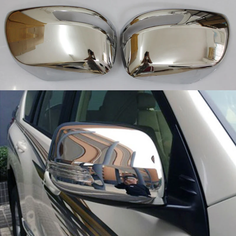 2X Chrome ABS Side Door Mirror Cover Trim For Toyota Prado F120 FJ150 2010- 2015 | Автомобили и мотоциклы