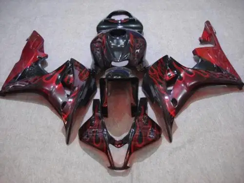 

Motorcycle Fairing kit for HONDA CBR600RR F5 07 08 CBR 600RR 2007 2008 cbr600rr ABS Red flames black Fairings set+7gifts HG47