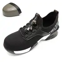 DAOKFPO 28% OFF shoes Men Steel Toe Work Safety Shoes Lightweight Breathable Sneaker Prevent piercing Protective boots White