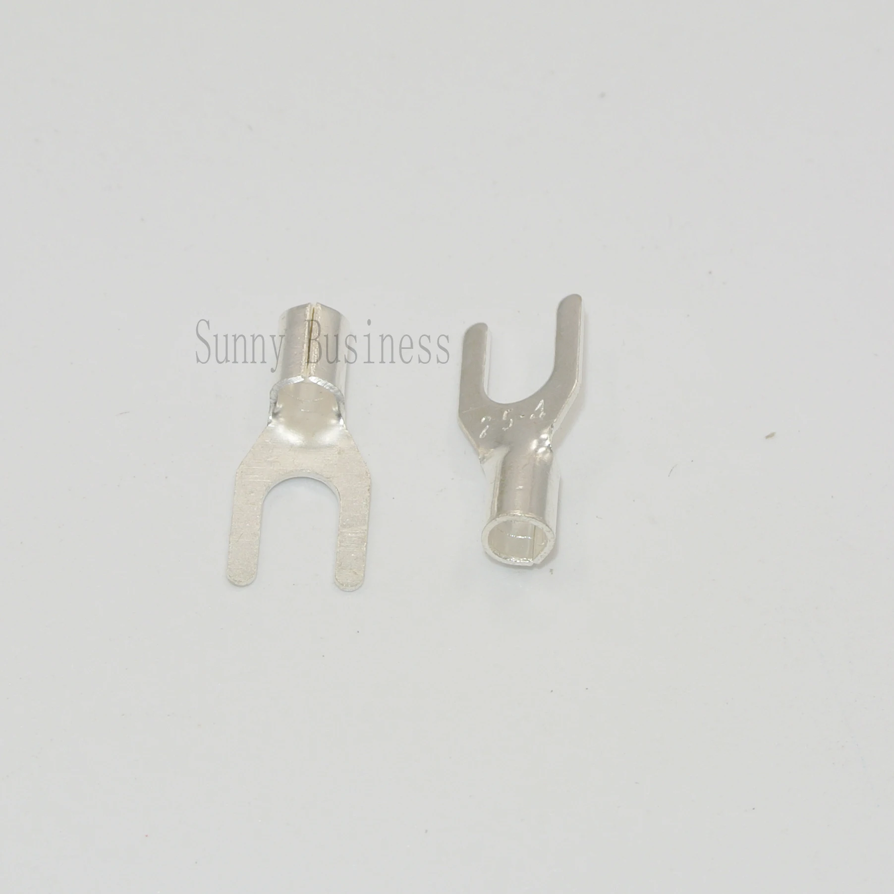 100 Spade Fork Terminal Connector Non Insulated Uninsulated 22 18 16 14 14 12 12 10GA AWG Gauge