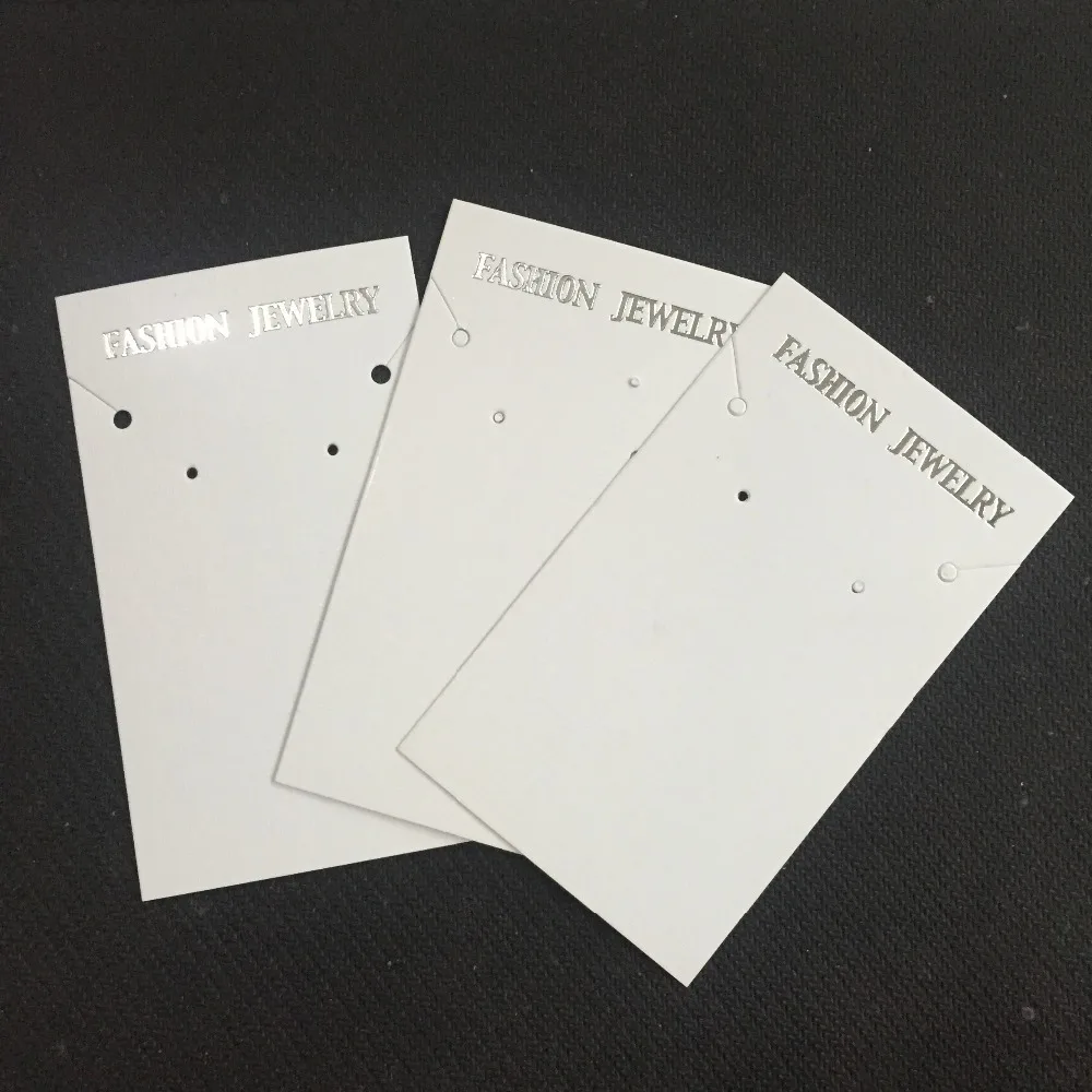 100pcs white paper Necklace Jewelry Display Cards holder 10cmx6cm