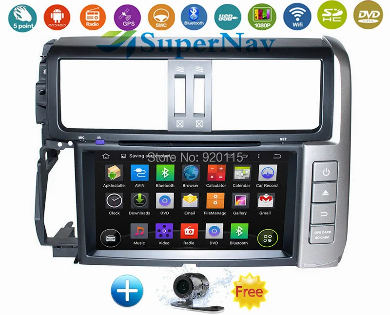 8inch HD 1024X600 Car DVD System Android 5.1 for Toyota Prado Land