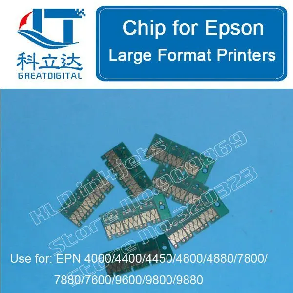 [KLD струйные принтеры] Совместимый струйный картридж чип совместим с Epson Стилусы Pro 4450 4000 4400 7600 9600 7800 7880 9800