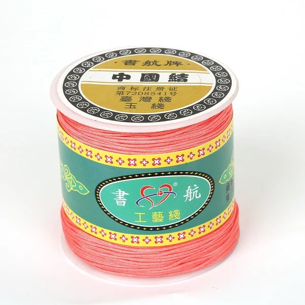 100 ярдов смешанный цвет полиэстер сатин 0,8 мм китайский узел шнур шелковистый макраме шнур для DIY инструмент для рукоделия ручная строчка нить