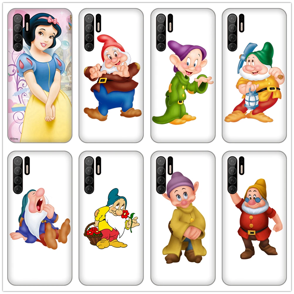 

Disneys SNOW WHITE and the SEVEN DWARF Soft TPU Silicone Case Cover for Huawei P10 Plus P20 P30 Pro P7 P8 Lite 2015 Honor 9 V10