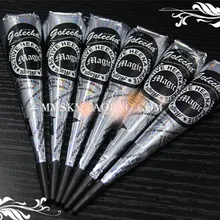 1 шт. свежая Высококачественная натуральная черная хна паста Менди боди-арт тату паста конусы 25 грамм