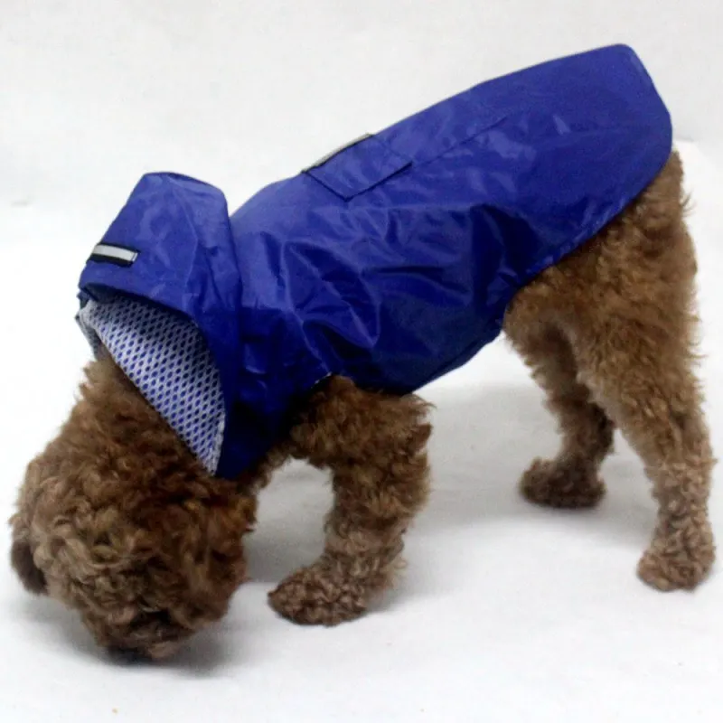 Дождевик с капюшоном для собак, Щенячий питомец со светоотражающими полосками, верхняя одежда для собак, водонепроницаемое пальто-плащ, товары для домашних животных, размер S-5XL