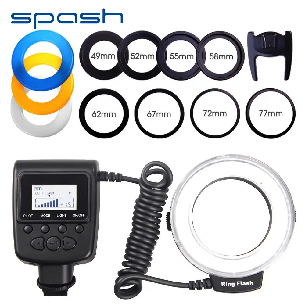 Spash RF-550E светодиодный кольцевой флэш-светильник Макро Вспышка Speedlite для sony A900 A850 A560 A77 A65 (не HDMI) 48 Светодиодный s вспышка светильник крупным планом - изображение