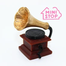 Мини кукольный домик винтажный граммофон Кукольный дом мини аксессуары моделирование электрическая модель