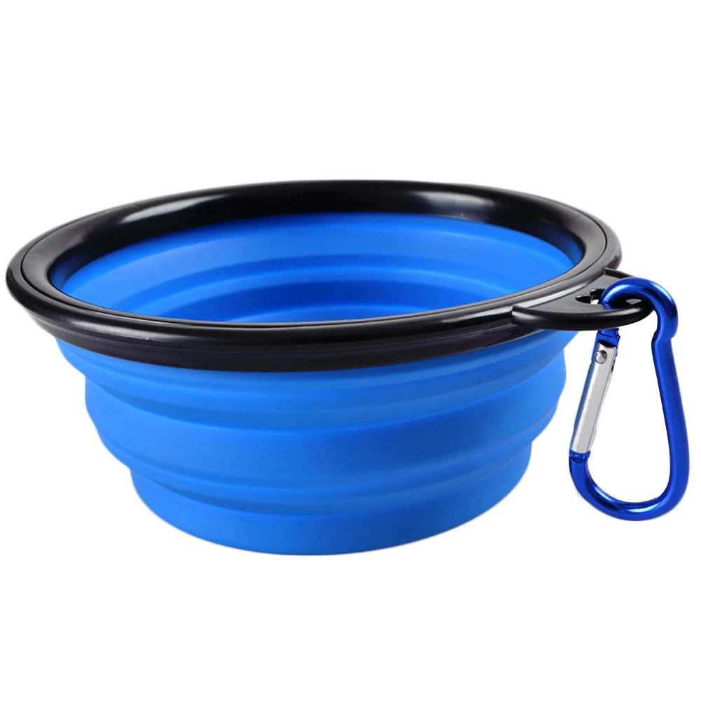 Dog Folding Collapsible Feeding Bowl Silicone Water Dish 0333 Cat