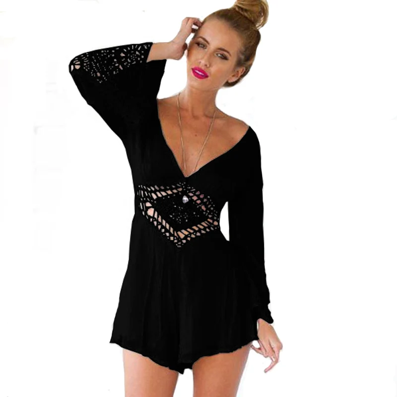 2016 Summer Fall Women's Sexy Short Jumpsuit Backless