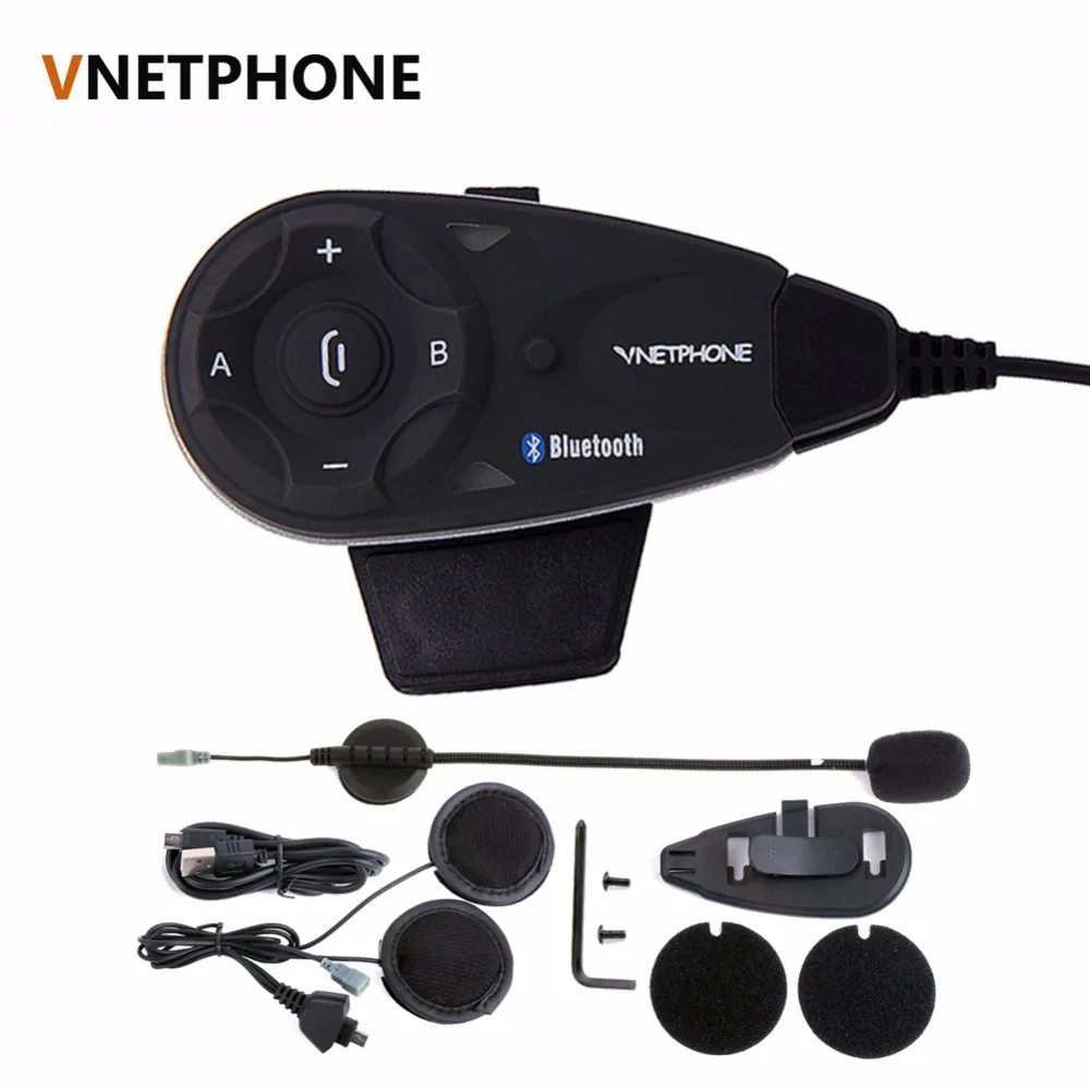 Vnetphone бренд V5 1200M BT Bluetooth мотоциклетный шлем интерфон для 5 мотоциклистов разговор