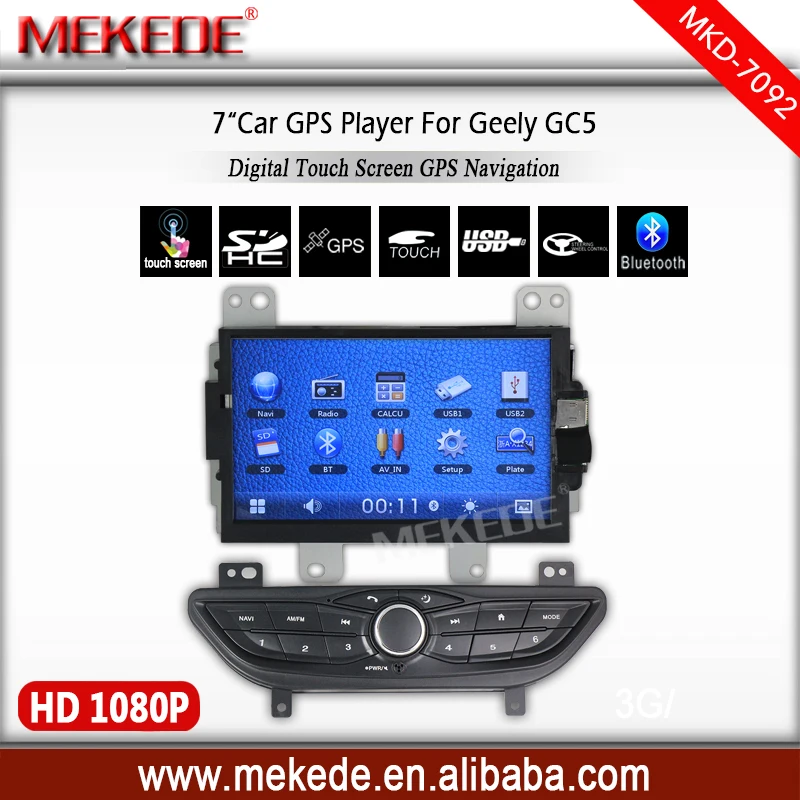 MEKEDE с русским меню автомобильный радиоплеер для Geely GC5 с мультимедийным bluetooth 10EQ полоса gps navi free 16 Гб карта