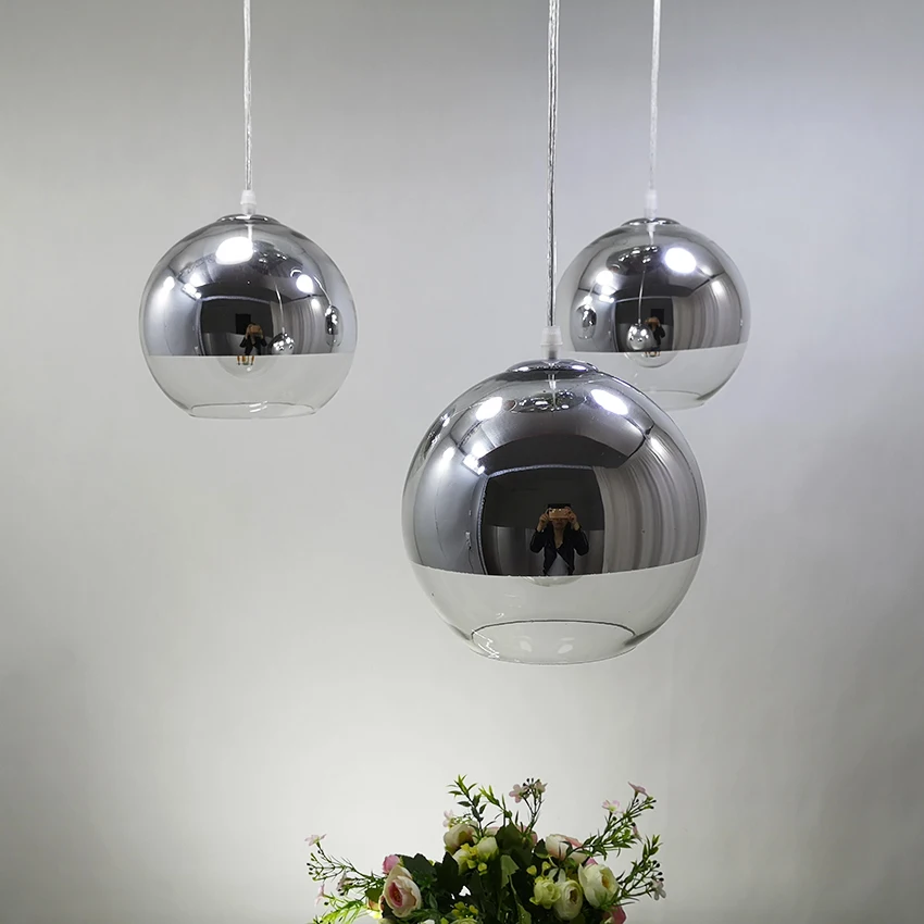 Скандинавские стеклянные подвесные светильники 15 20 25 30 см стеклянный подвесной светильник для столовой ресторана домашнее промышленное Внутреннее освещение
