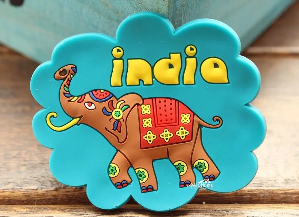 India Elephant Tourism Souvenir Rubber Fridge Funny Travel GIFT