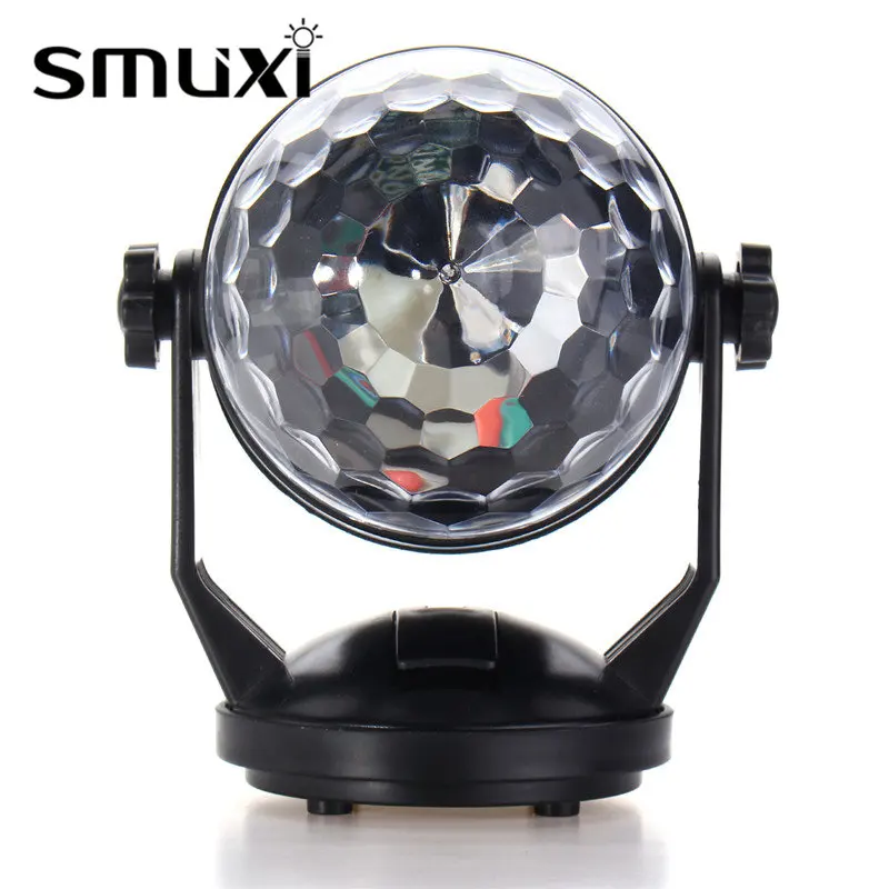 

Smuxi 3W Mini Portable LED RGB Stage Light USB Voice Control Magic Ball Disco DJ Bar Party Projector Lamp Stage Lighting Effect
