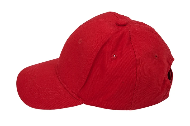 

Kids Plain Baseball Cap Girls Boys Junior Childrens Hat Summer-Red