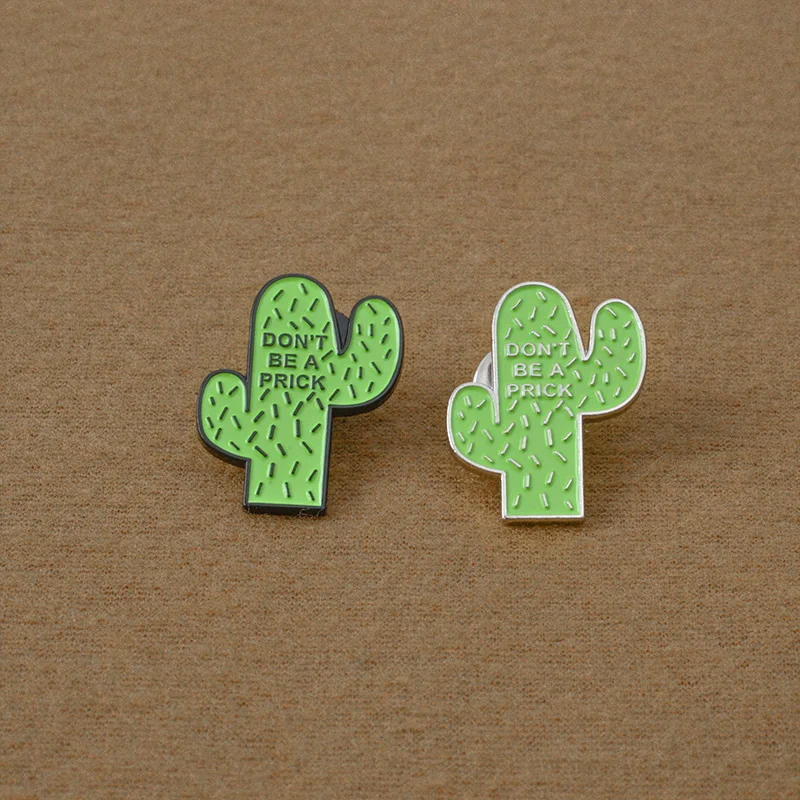 Cartoon Fashion Enamel Pin Metal Brooch Mini Green Plant Potted Cactus Button Brooches Denim Jackets Collar Badge Pins (5)