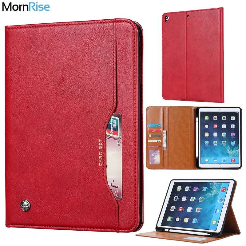

New Luxury Vintage Suede Leather Smart Cover For Apple iPad 9.7 2018 Case Wallet Card Stand Magnetic Book Classic Flip Case
