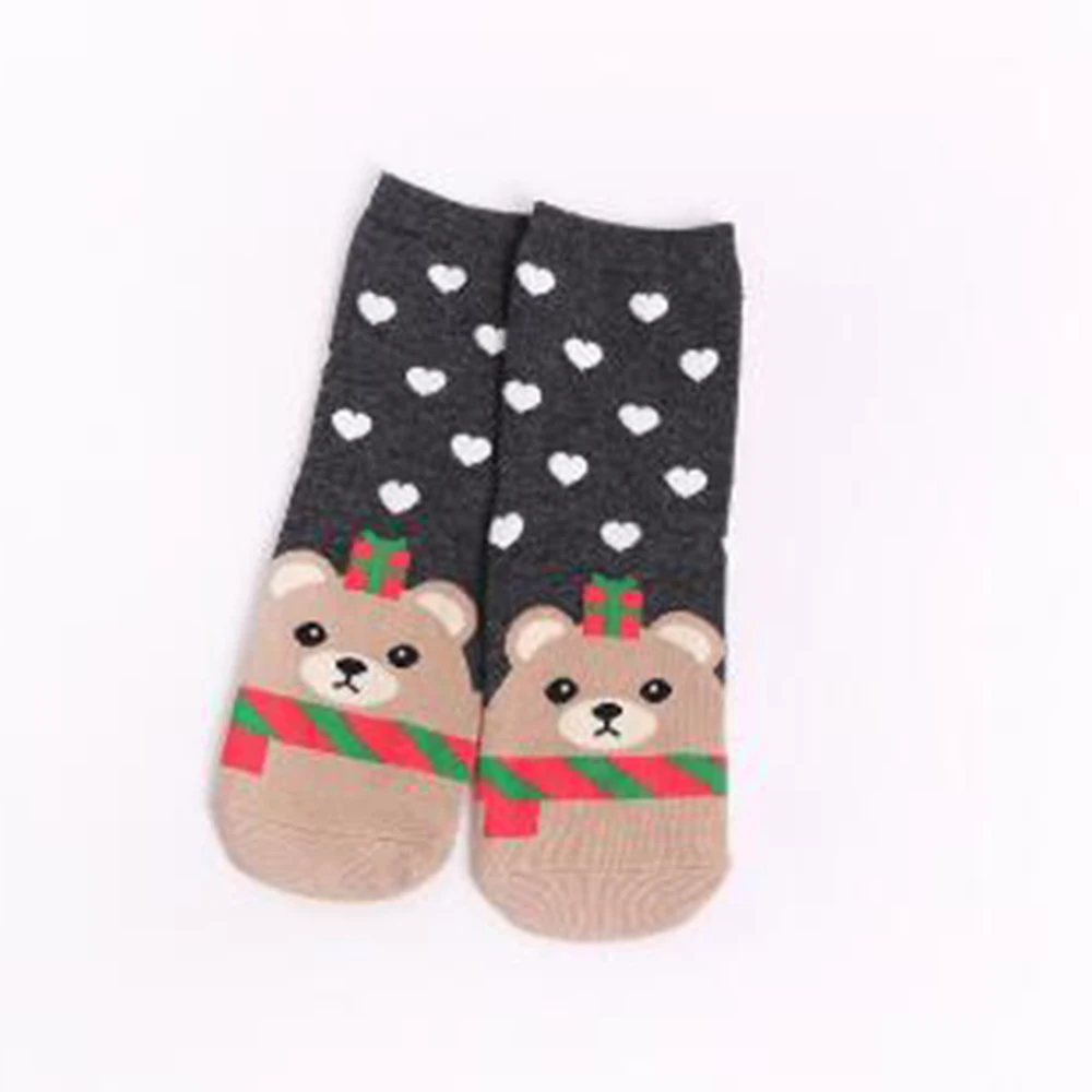 Модные женские рождественские хлопковые короткие носки с лосем зимние носки милые забавные счастье кавай подарок на год для мужчин - Цвет: 5