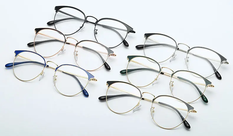 Круглые очки Мужские/wo мужские металлические оправы для очков прозрачные линзы оптические женские прозрачные очки по рецепту очки