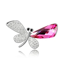 Joyería Del Banquete de Boda de Cristal de Swarovski de Moda temperamento Mujeres de La Mariposa Broches Elegantes Cristales Elementos Broche Nuevo