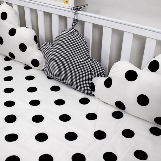 3 шт. детский Хлопковый бампер для кроватки в полоску|bed bumper|baby bed bumperbaby bumper |