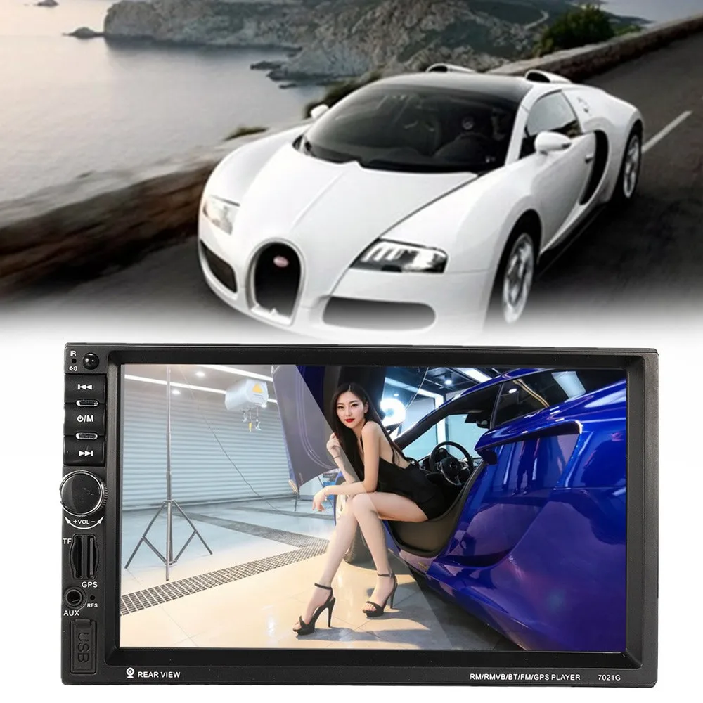 7 дюймов gps навигатор HD двойной 2 DIN автомобильный стерео MP3 плеер Bluetooth радио gps навигатор плеер стерео аудио мультимедиа
