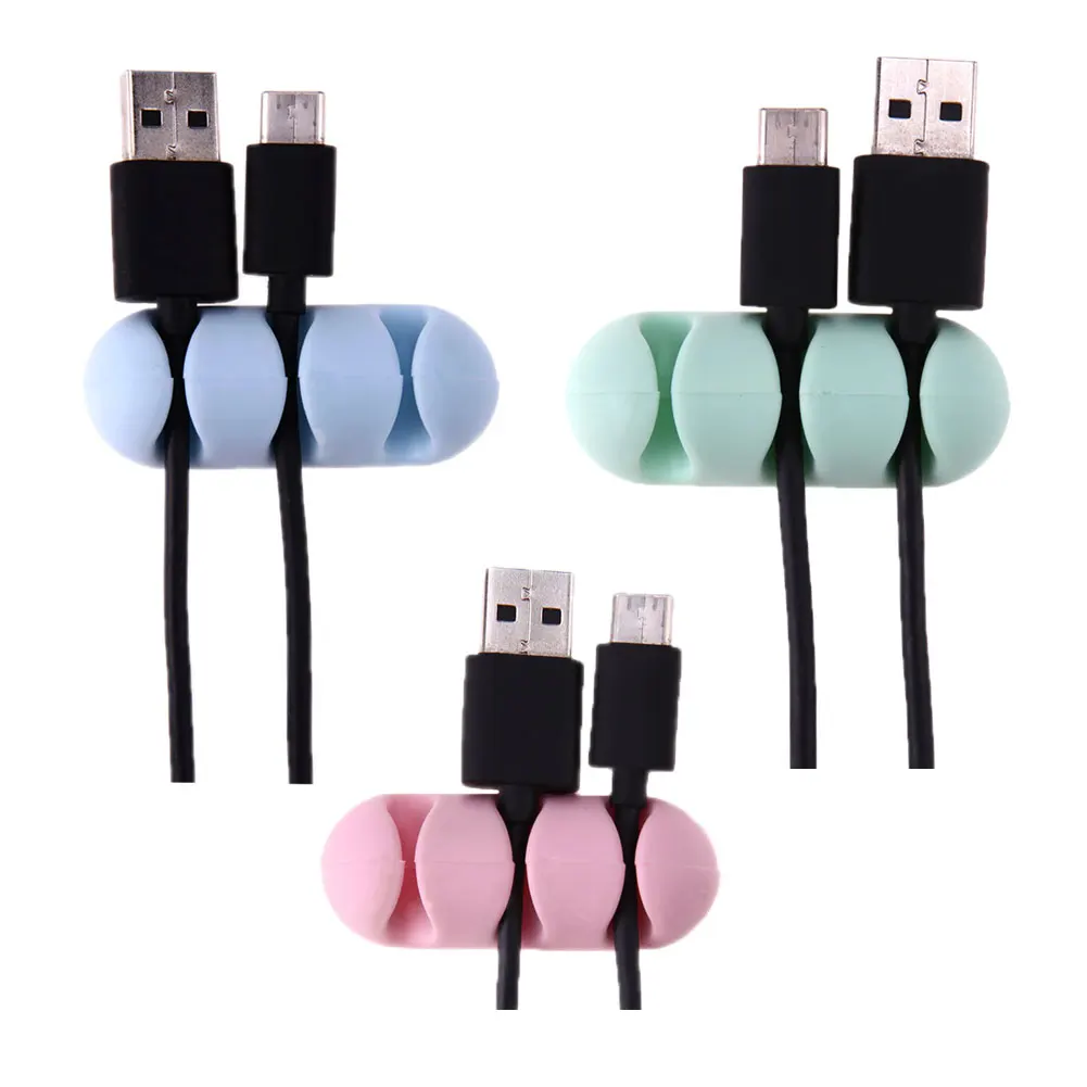

2Pcs Cable Organizer Mini Silicone Adhesive Ethernet Charging Data Earphone Cable Organizer Tool for Digital Cable USB Adapter