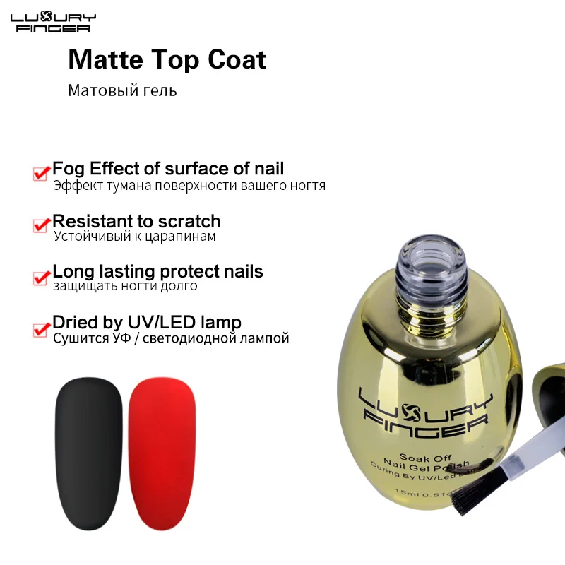 Matte Top Coat Роскошный перламутровый 1х волшебный перламутровый чехол Русалочка цвет впитывающий УФ-гель для ногтей лак перламутровый блеск Гелевый лак лето - Цвет: Matte Top Coat