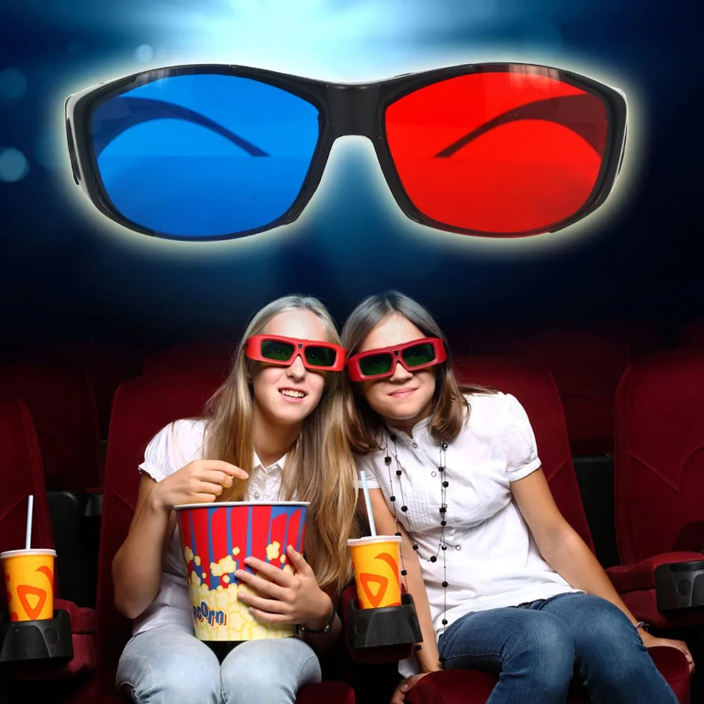 Новые красные синие 3D очки анаглиф в рамке 3D очки зрения для игры Стерео фильм пространственный анаглиф очки пластиковые очки