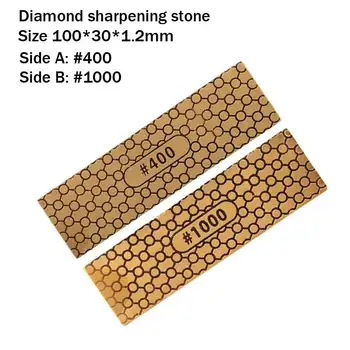 

Golden color double side sharpening stone for kitchen tool, carpenter's chisel, jade, seal cutting YS023