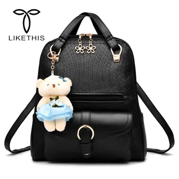 

2018 Variety Women Backpack PU Leather School Bags For Teenagers Girls Leisure Backpacks Female Rucksack