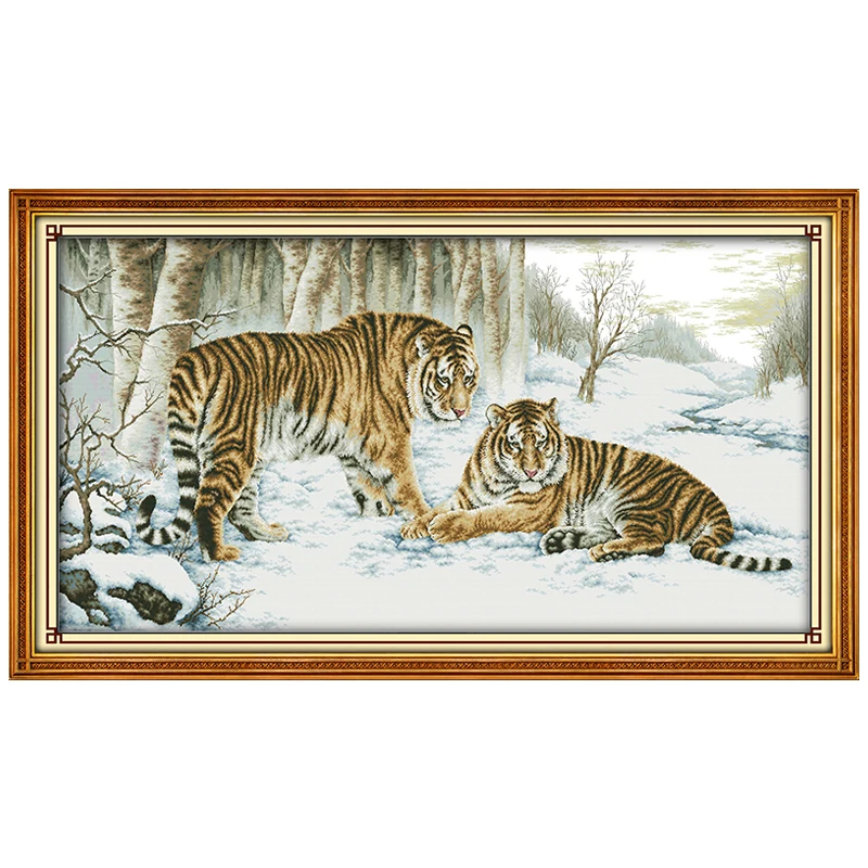 

Big Size Tiger Painting Counted Cross Stitch 11CT 14CT Cross Stitch Set animals Cross-stitch Kits Embroidery Needlework