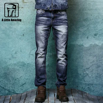 

2016 New style Slim Straight Jeans men Designer Brand Ripped Jeans Mens Solid Casual Straight men Jeans Light Blue Denim Pants
