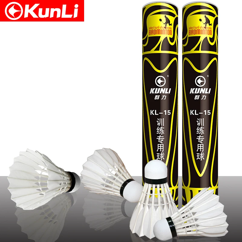 

Kunli Badminton shuttlecocks KL-15 Straight duck feather shuttlecocks 5dozens/lot feather shuttlecock for training Free shipping