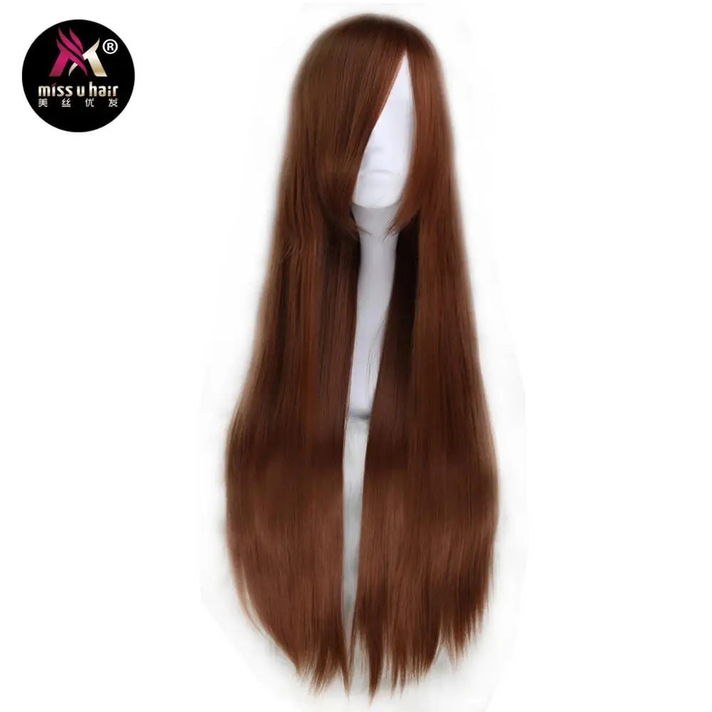 Miss U волосы синтетические 80 см длинные прямые синтетические Косплей Костюм Хэллоуин парик 15 цветов