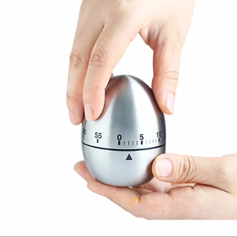 Stainless Steel Cooking Tool Mechanical Egg Kitchen Timer Alarm Clock