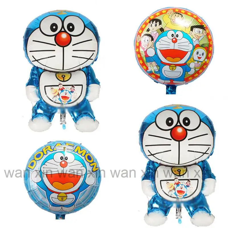 Doraemon воздушные шары из фольги 10 шт./лот 18 дюймов круглые doraemon игрушки для детей день рождения праздничные воздушные шары украшения