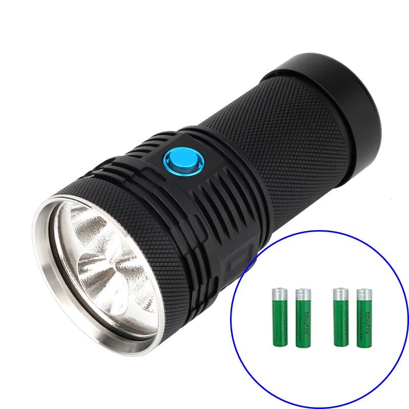 

LED flashlight torch XHP 70 hard light Tactical 13000 lumens 4x18650 Battery Outdoor Camping Powerful Led Flashlight