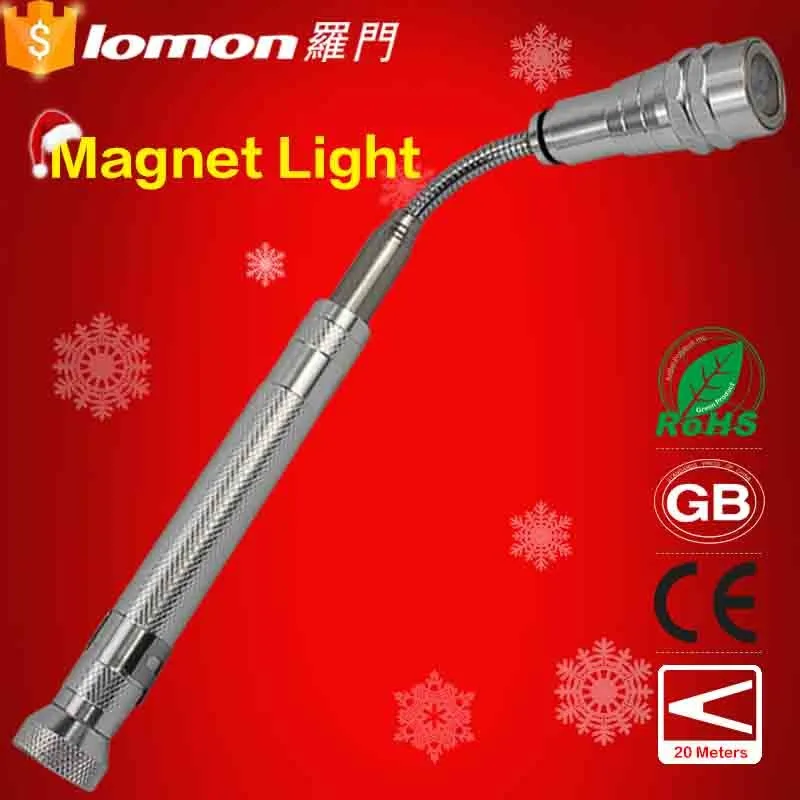 

Telescopic Flexible LED Flashlight 3 LED Neck Pick Up Magnetic Tool Light Work Light Extendable Bending Torch Button Battery