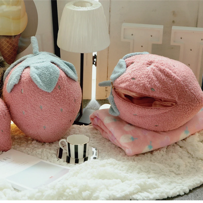 IVYYE Клубничное мороженое аниме, плюшевая вещь аксессуары Плюшевая Кукла Мягкие игрушки одеяло кровать плед Новинка