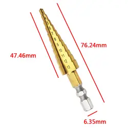 1 шт. 3-13 мм Прочный HSS Треугольники хвостовиком Шаг сверло набор шестигранным хвостовиком Сверление дерева из металла Сталь шаг сверло
