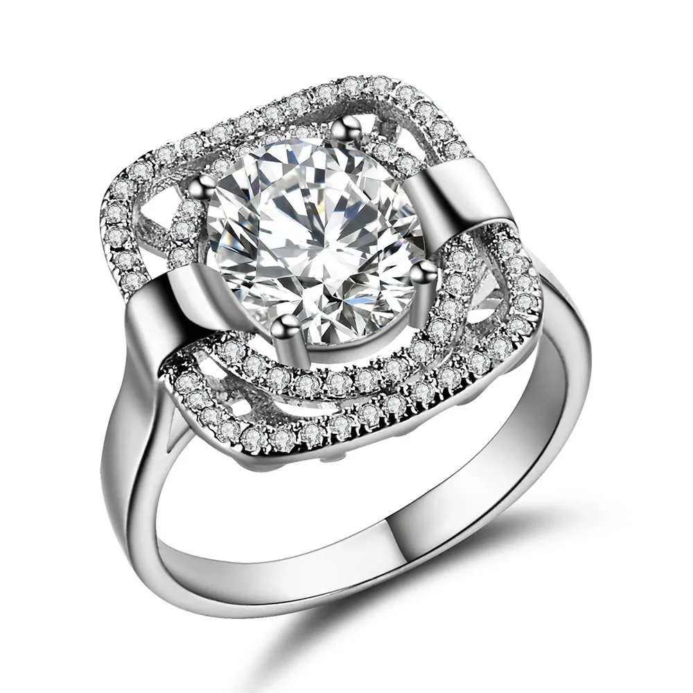 luxury silver plated wedding rings for men square large design gift hot sale new fashion jewelry cubic zircon engagement ring - Large Wedding Rings luxury silver plated wedding rings for men square large design gift hot sale new fashion jewelry cubic zircon engagement ring - Large Wedding Rings