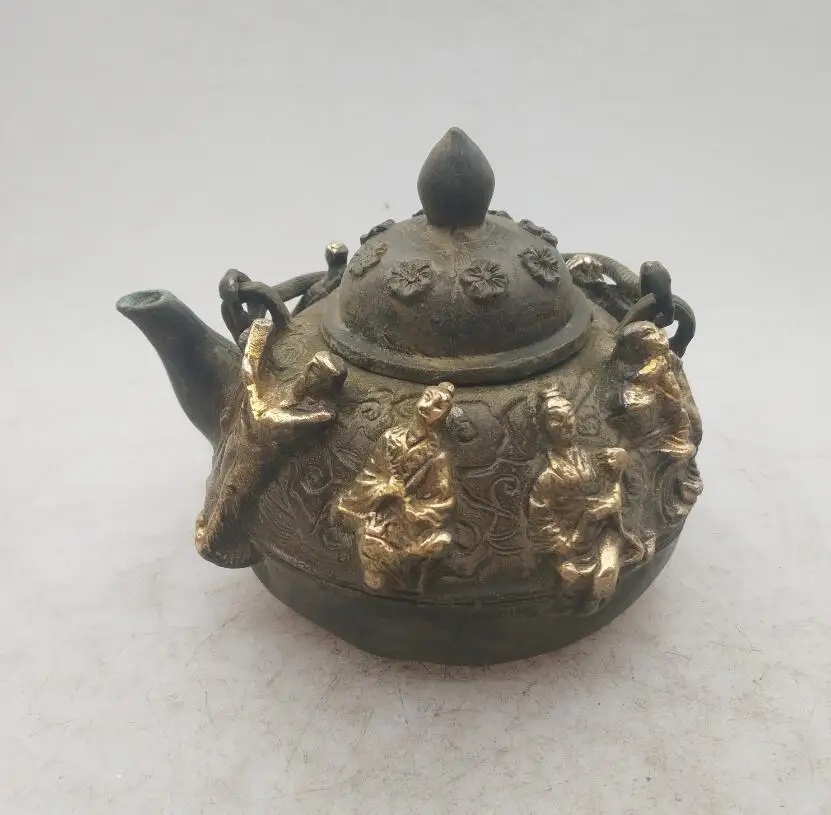 Декоративный чайник. Бронзовый чайник. "китайский cloisonne бронзовый чайник. Бронзовый чайник. "китайский cloisonne бронзовый чайник.