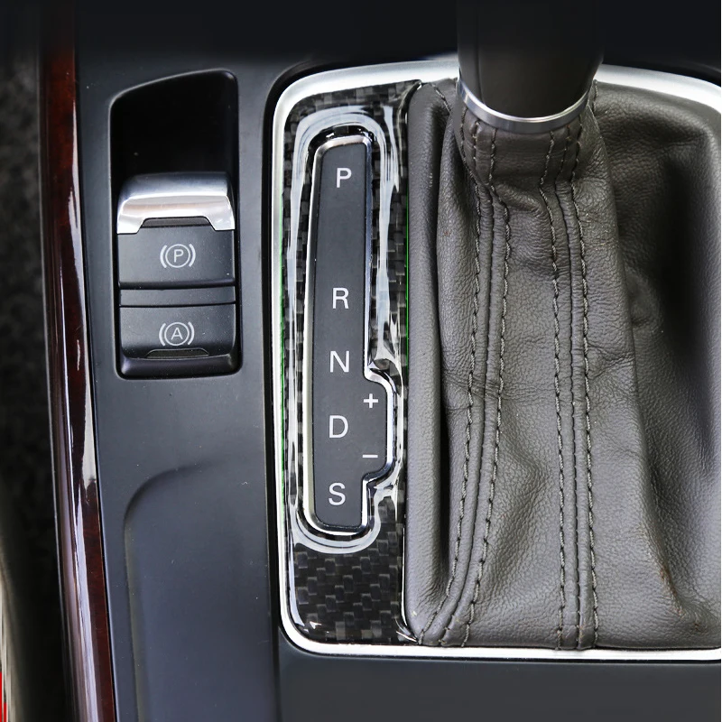 Автомобиль углеродного волокна центр управления переключения передач Панель переключатель покрытие стикер для отделки для Audi A4 B8 A5 Q5 2009-2013