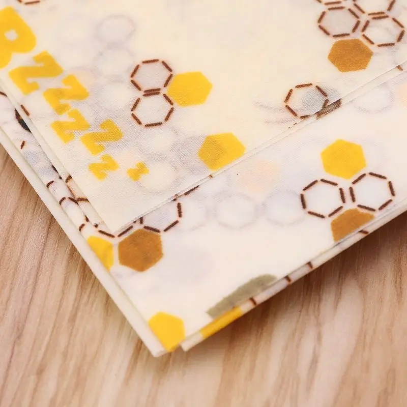 3pcs/set Reusable Food Wrap Seal Fresh Keeping Lid Cover Cling Film Beeswax Preservation Cloth Kitchen Tools#530