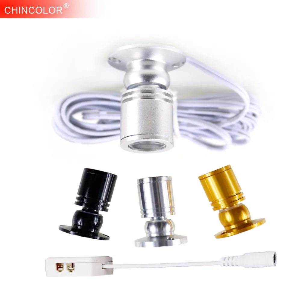 

Led Spotlight 12V Mini Led spot light Junction box Dimmable 4PCS 1.5W Cabinet Lamp bulb Ceiling Down Cupboard Showcase Light JQ