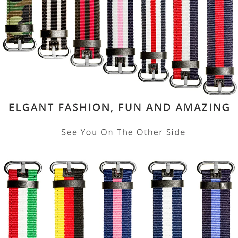 

Leather Nylon Belt 42mm 38mm Series Apple iwatch 4/3/2 Iwatch Modern Strap Soft Knit Nylon Belt Bracelet with Pin Buckle